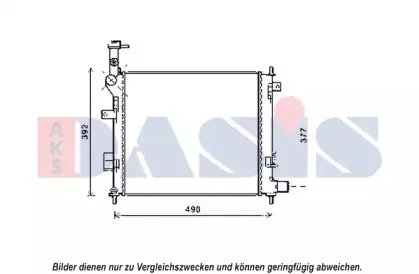 Радиатор, охлаждение двигателя AKS DASIS купить