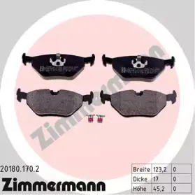 Комплект тормозных колодок, дисковый тормоз ZIMMERMANN купить