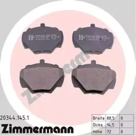 Комплект тормозных колодок, дисковый тормоз ZIMMERMANN купить