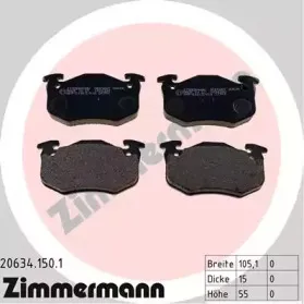 Комплект тормозных колодок, дисковый тормоз ZIMMERMANN купить