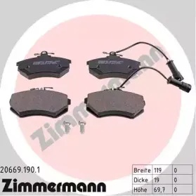 Комплект тормозных колодок, дисковый тормоз ZIMMERMANN купить