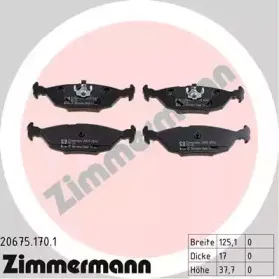 Комплект тормозных колодок, дисковый тормоз ZIMMERMANN купить