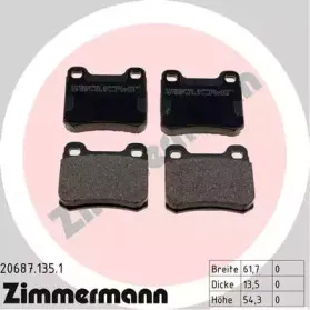 Комплект тормозных колодок, дисковый тормоз ZIMMERMANN купить