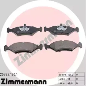 Комплект тормозных колодок, дисковый тормоз ZIMMERMANN купить