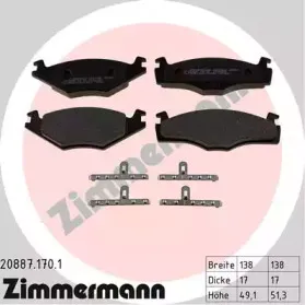 Комплект тормозных колодок, дисковый тормоз ZIMMERMANN купить