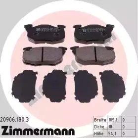 Комплект тормозных колодок, дисковый тормоз ZIMMERMANN купить