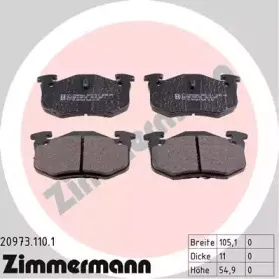 Комплект тормозных колодок, дисковый тормоз ZIMMERMANN купить