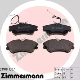 Комплект тормозных колодок, дисковый тормоз ZIMMERMANN купить