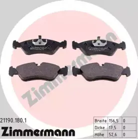 Комплект тормозных колодок, дисковый тормоз ZIMMERMANN купить