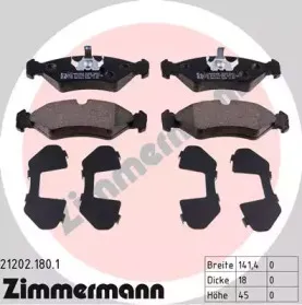 Комплект тормозных колодок, дисковый тормоз ZIMMERMANN купить