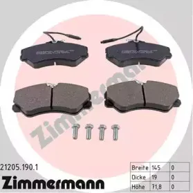 Комплект тормозных колодок, дисковый тормоз ZIMMERMANN купить