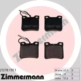 Комплект тормозных колодок, дисковый тормоз ZIMMERMANN купить