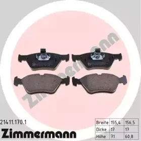 Комплект тормозных колодок, дисковый тормоз ZIMMERMANN купить