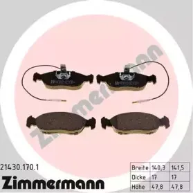 Комплект тормозных колодок, дисковый тормоз ZIMMERMANN купить