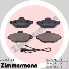 Комплект тормозных колодок, дисковый тормоз ZIMMERMANN купить