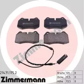 Комплект тормозных колодок, дисковый тормоз ZIMMERMANN купить