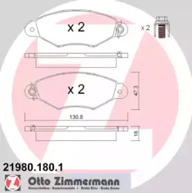 Комплект тормозных колодок, дисковый тормоз ZIMMERMANN купить