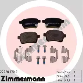 Комплект тормозных колодок, дисковый тормоз ZIMMERMANN купить