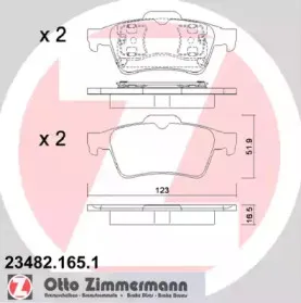 Комплект тормозных колодок, дисковый тормоз ZIMMERMANN купить