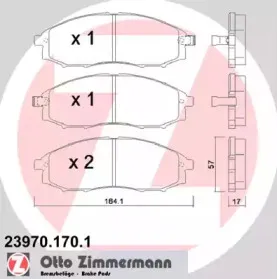 Комплект тормозных колодок, дисковый тормоз ZIMMERMANN купить
