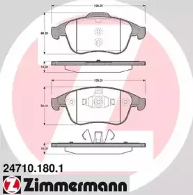 Комплект тормозных колодок, дисковый тормоз ZIMMERMANN купить