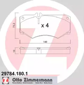 Комплект тормозных колодок, дисковый тормоз ZIMMERMANN купить