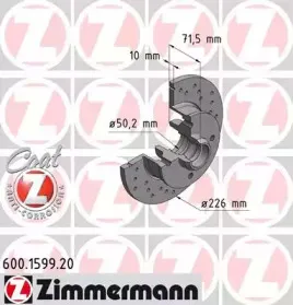 Тормозной диск ZIMMERMANN купить