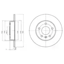 BG3406 Delphi Диск гальмівний (задній) Opel Combo/Astra H 98- (264x10) (з покрит.) DELPHI купить