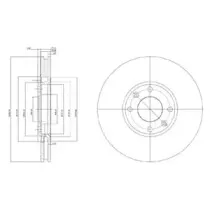 BG3622 Delphi Диск гальмівний (передній) Citroen Berlingo 08- (283x26) DELPHI купить