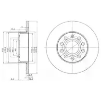 BG3890C Delphi Диск гальмівний (задній) VW Caddy III 04-15 (260x12) (з покрит.) DELPHI купить