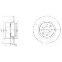BG4045 Delphi Диск гальмівний (передній) Renault Logan 04- (259x12) (з покрит.) DELPHI купить