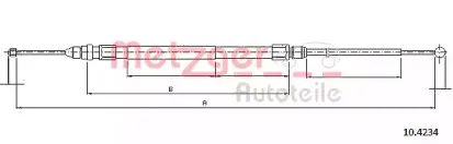 Трос, стояночная тормозная система METZGER купить