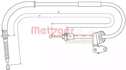 Трос, стояночная тормозная система METZGER купить
