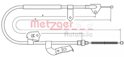 Трос, стояночная тормозная система METZGER купить