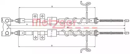 Трос, стояночная тормозная система METZGER купить