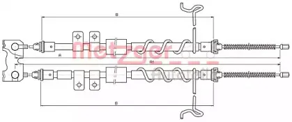 Трос, стояночная тормозная система METZGER купить