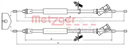 Трос, стояночная тормозная система METZGER купить
