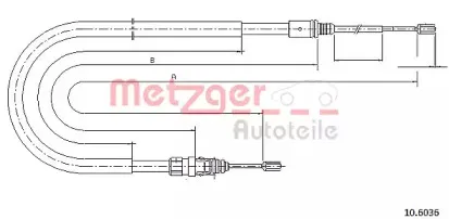 Трос, стояночная тормозная система METZGER купить