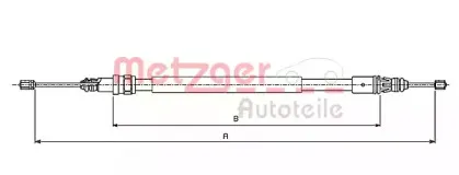 Трос, стояночная тормозная система METZGER купить