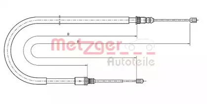 Трос, стояночная тормозная система METZGER купить