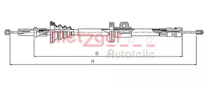 Трос, стояночная тормозная система METZGER купить