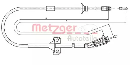 Трос, стояночная тормозная система METZGER купить