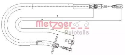 Трос, стояночная тормозная система METZGER купить