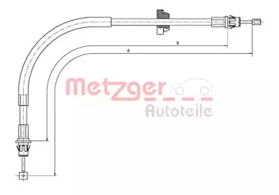 Трос, стояночная тормозная система METZGER купить
