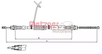 Трос, стояночная тормозная система METZGER купить