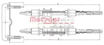 Трос, стояночная тормозная система METZGER купить