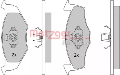 Комплект тормозных колодок, дисковый тормоз METZGER купить