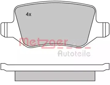 Комплект тормозных колодок, дисковый тормоз METZGER купить