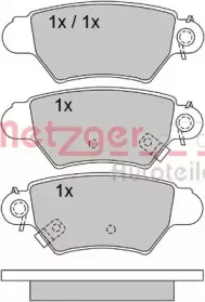 Комплект тормозных колодок, дисковый тормоз METZGER купить