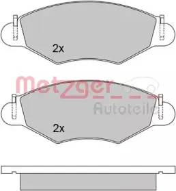 Комплект тормозных колодок, дисковый тормоз METZGER купить